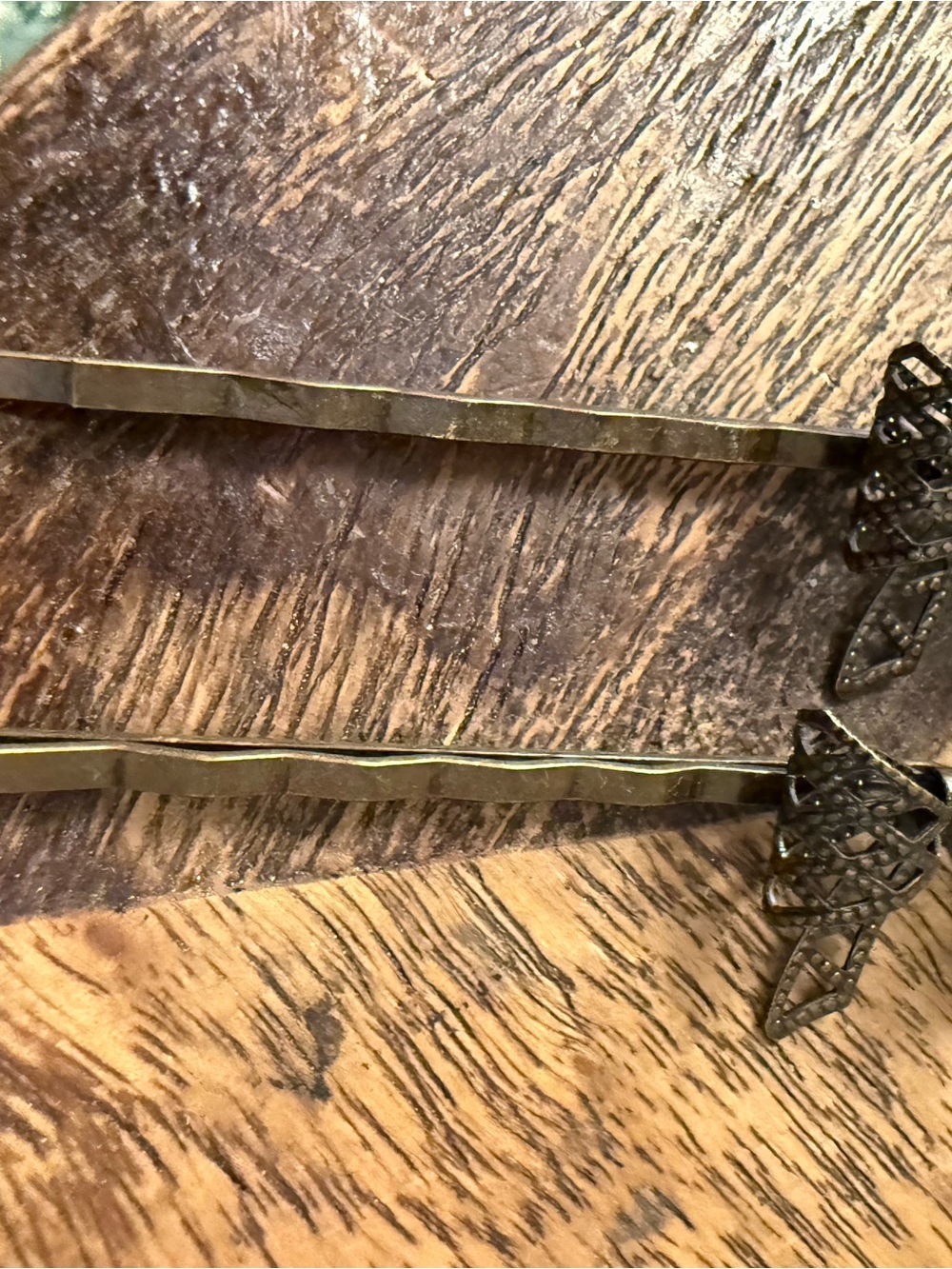 Gothic black bow bobby pins set of two